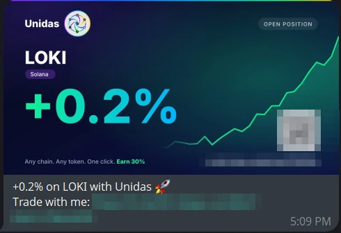 A shared PnL card